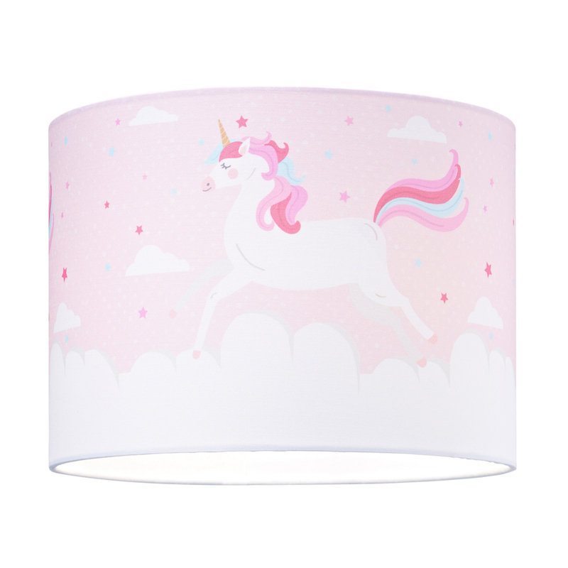 18cm H Cotton Drum Lamp Shade ( Screw On ) in Pink
