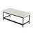 Bench in Black Metal and Faux Leather-283267863