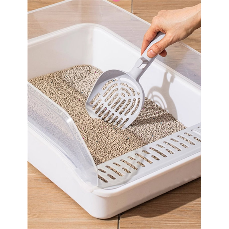 Litière en plastique auto-nettoyante Kamiryn, Blanc