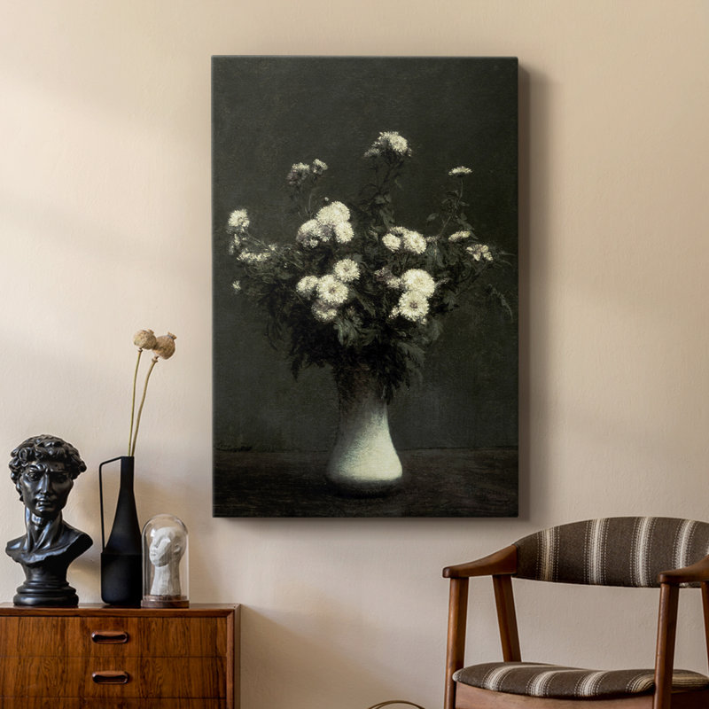 Imprimé floral rétro CCXCII - galerie Cavas sur mesure, H 18 po x l 12 po