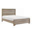 Full Size Bed Frame, Natural Finish Wood with Melamine Laminate for Contemporary Bedroom Use