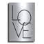  «Love» par Susan Ball, art mural en métal, 12 po x 16 po