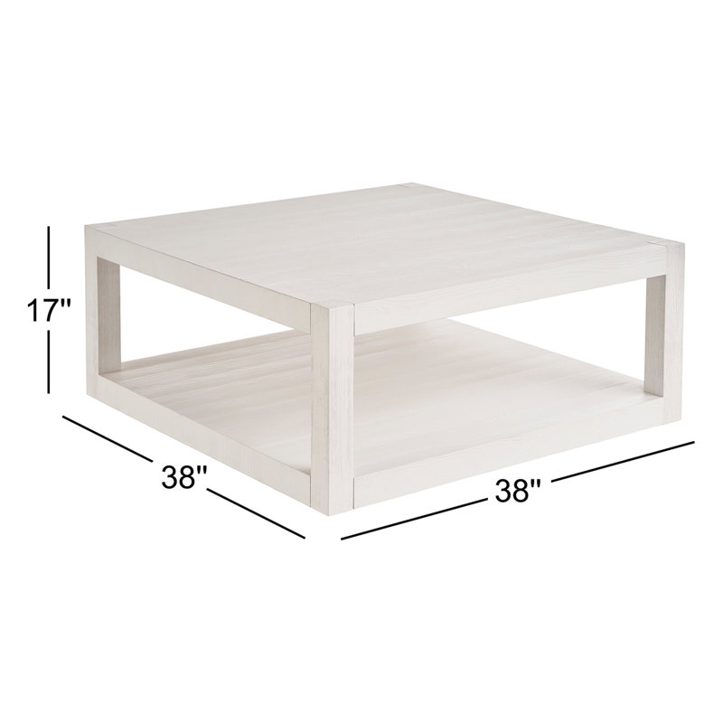 Table basse avec rangement Rosalie, H 17 po x L 38 po x l 38 po
