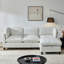 Canapé modulaire 96,5 po pour salon, canapé rembourré en chenille douce, canapé 3 places avec repose-pieds-942510276
