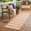 Tapis de couloir d'extérieur lavable rayé saumon 2 pi x 8 pi