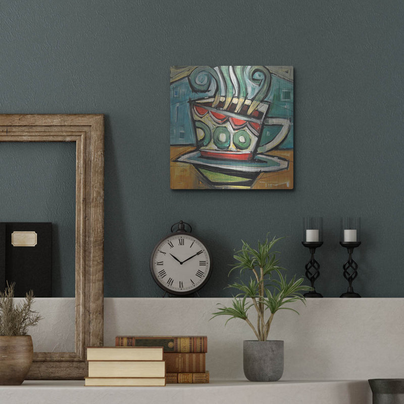 «Coffee Cup 2» par Tim Nyberg, art mural en métal, H 12 po x l 12 po