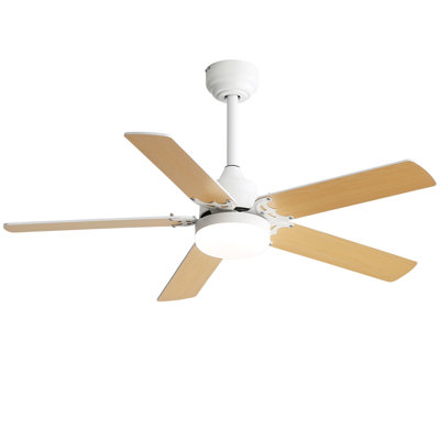 Ventilateur de plafond écoénergétique 42 pouces avec 5 pales et silencieux réversible avec télécommande