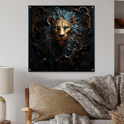 Iona - Lion, art mural acrylique
