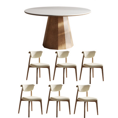 Solid Wood & Thick Slate Dining Table Sets.