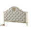 Lit tapissier capitonné de taille très grand JASMINE et lit à DEL en bois beige (INVENTAIRE CA)-2125706317
