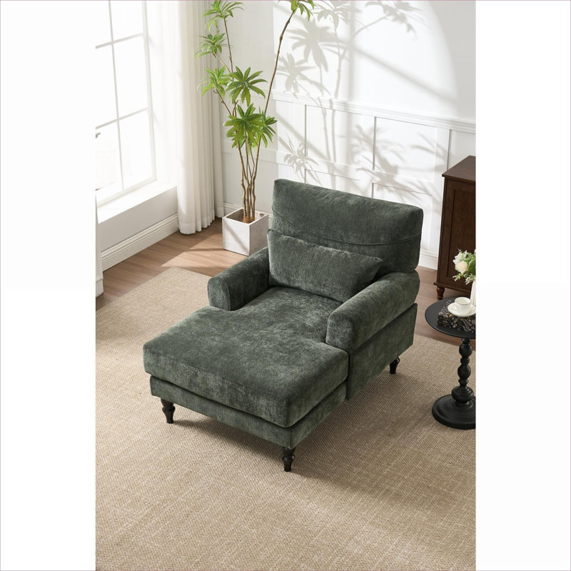 Salon et chambre à coucher détente | Chaise longue en bois massif Rich Green