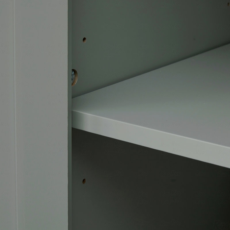 Armoire de rangement haute avec deux tiroirs, Gris