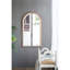 Miroir de décoration d'intérieur 48 "en bois arqué 48,5"