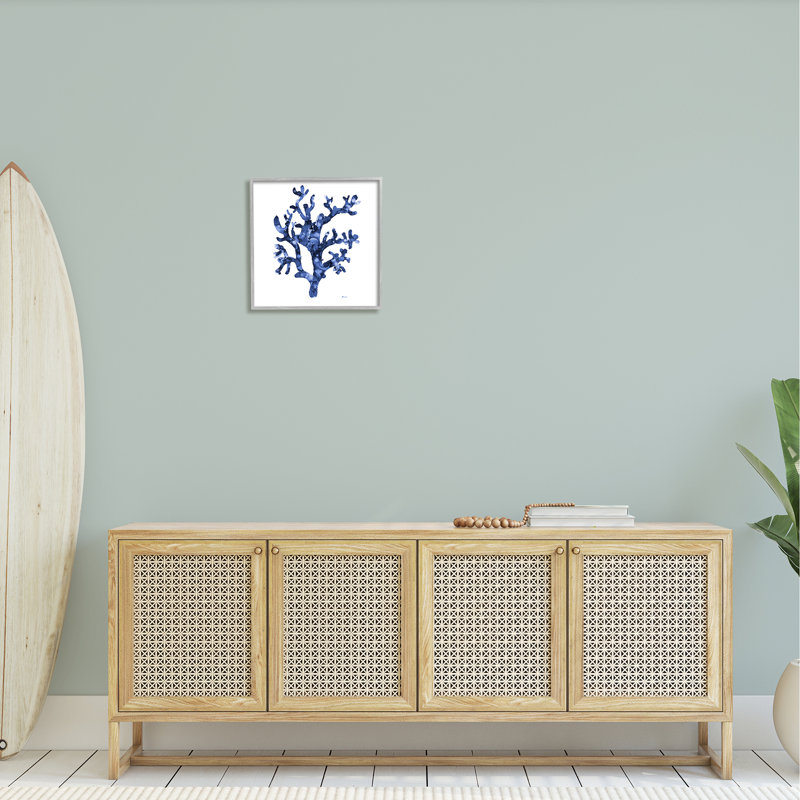 Océan, corail, plante, mer, H 17 po x l 17 po x P 1,5 po, Estampe numérique Farmhouse