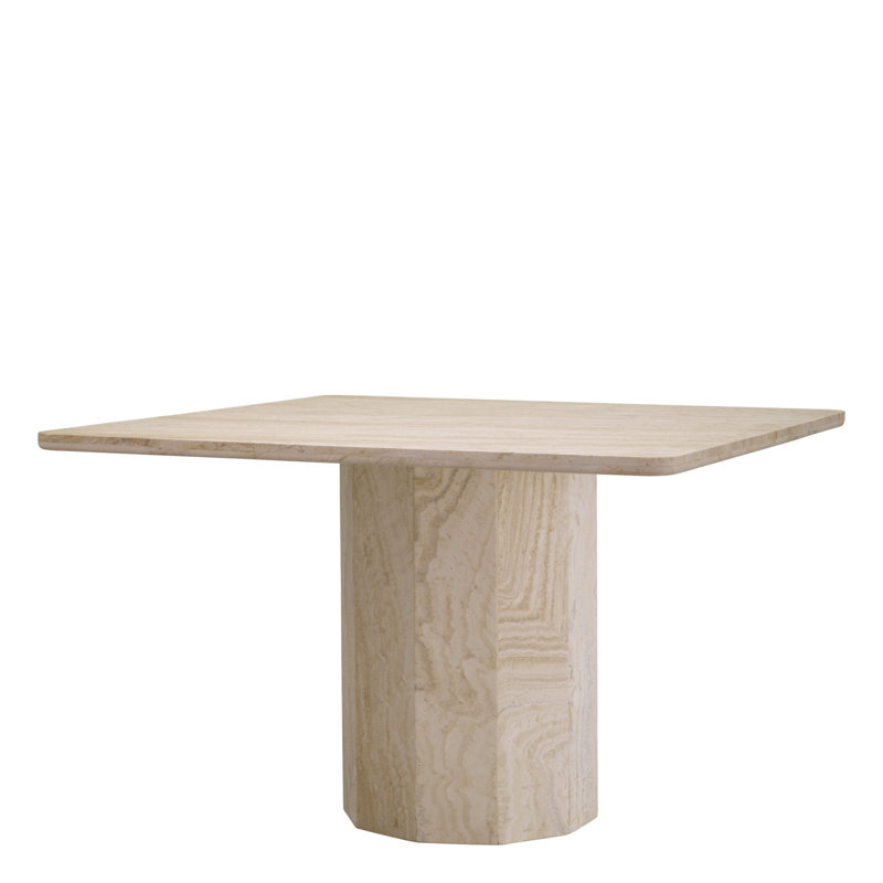Piazza Square Marble Top with Marble Base Dining Table