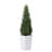 Adcock Faux Cedar Topiary Tree 4FT - UV Resistant Fake Cypress Tree with Big Planter and Decorative Plants-968402524-968402521