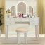 Ensemble de coiffeuse à miroir avec lumière DEL, ensemble de coiffeuse pour chambre à coucher / salle de maquillage-361818748