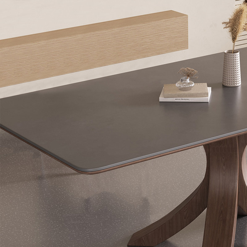 Table de salle à manger Smooth Beauty, Taupe, H 29,53 po x L 59,06 po x l 31,5 po, Gris