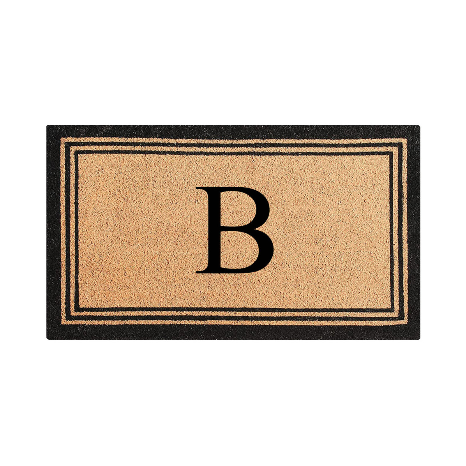 DeHond Pure Natural Coir Non-Slip Outdoor Door Mat, B, 24" X 39"