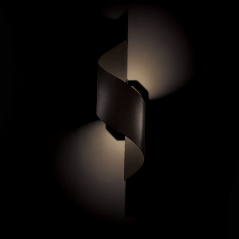 Helix LED Outdoor Flush Mount, Bronze, 24.13" H x 8.5" W x 6.38" D