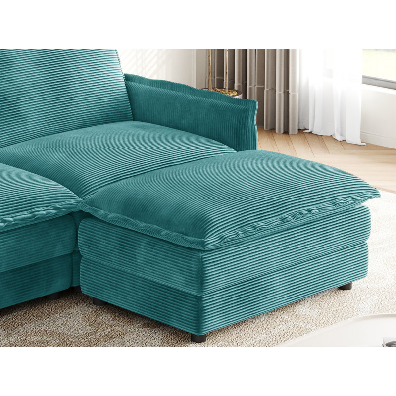 75" Upholstered Loveseat, Blue