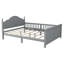 Lit double pour enfants, lit plateforme double en bois avec tête et pied de lit-119320724-119320726
