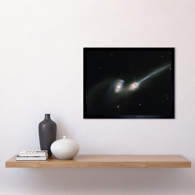 Hubble Space Telescope The Mice NGC 4676 Two Spiral Galaxies - Single Picture Frame Print