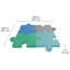 Coussins de puzzle SoftScape, 4 pièces - contemporain-121256131