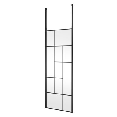 nuie 800mm Matt Black Wetroom Screen