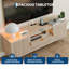 Meuble télé de style Mid-Century Modern de 147 cm (58 po) avec prise électrique, chêne