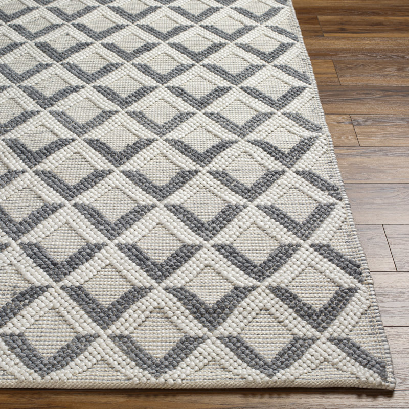 Geometric Area Rug in Beige, Rectangle 9' x 12'