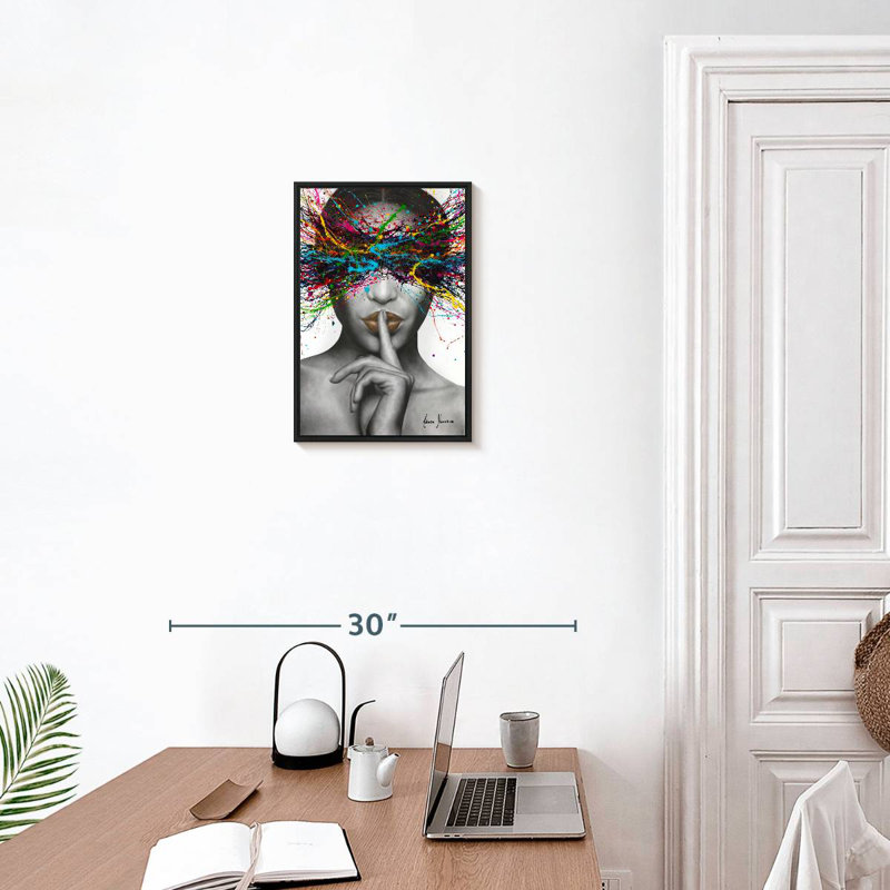 Sounds Of Silence, 13 po x 19 po, Cadre flottant noir