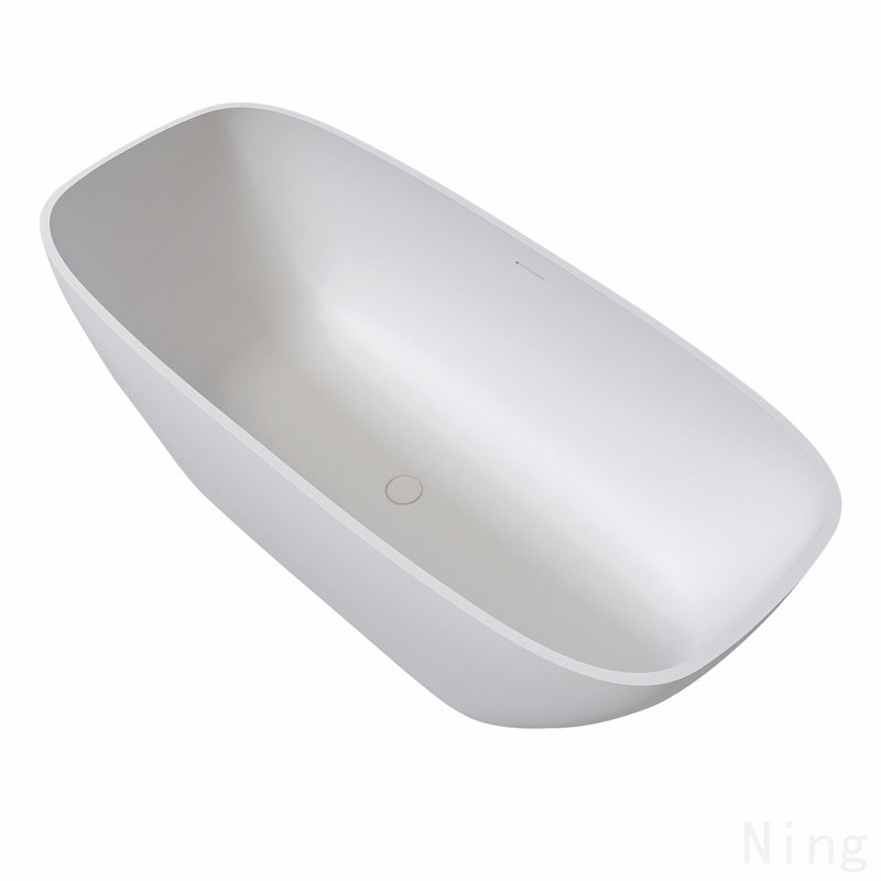67" Premium Solid Surface Deep Soaking Bathtub