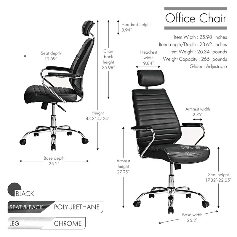Wrangell Executive Chair with Headrest