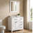 35.8" W Single Bathroom Vanity Set With Mirror and Sink