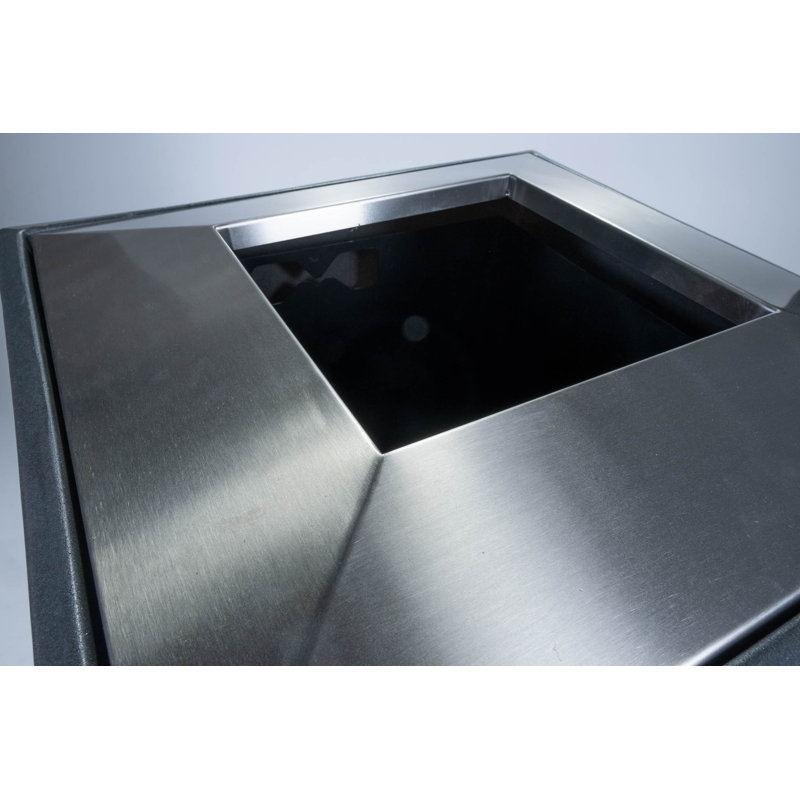 Poubelle Modtec, Métal industriel, H 36 po x l 22 po x P 22 po, 39
