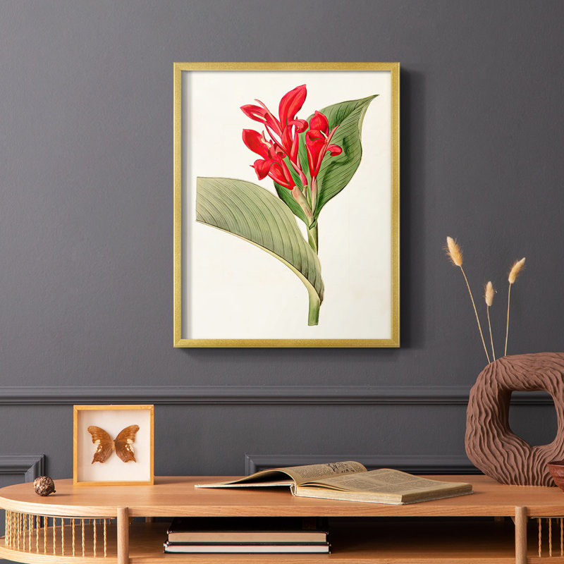 «Flora of the Tropics IV», reproduction encadrée - bois massif, H 10 po x l 8 po
