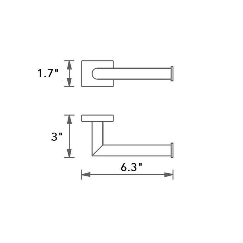 Zurich Toilet Paper Holder - Wall Mount - 4" Brass/Matt Black