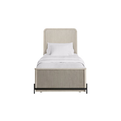 Lit gigogne simple Taupe avec éléments avant, revêtement en placage de bouleau, thème transitionnel décontracté, bois massif et matériau, 82,01 po de profondeur, 40,85 de largeur, 53,94 de hauteur, 172,3 lb de poids sur la teinte,