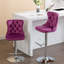 25 - 33 pouces de hauteur de siège réglable, matériau de velours, base, support de dossier, mauve, de 2 pour velours de cuisine de pub à la maison, îlot 2 pièces