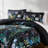 Fantasy Floral Cotton Duvet Cover Black 3Pc Set-111355129