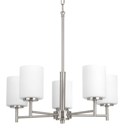 5 - Light Steel Dimmable Chandelier