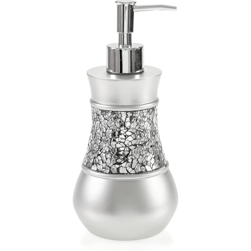 Distributeur de savon gris / argent brossé