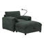 Canapé simple de 38 po avec repose-pieds de rangement, support de téléphone réglable, chargeur USB, poches de rangement latérales, accoudoirs en forme d'oreiller, chaise longue à siège large-261909434