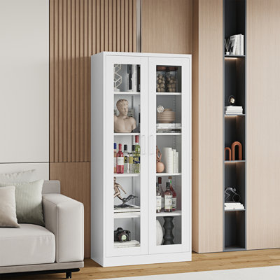 Kizzi 31.5'' Wide 5 - Shelf Metal Storage Cabinets