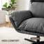 Faux Leather Swivel Accent Chair-457320491