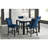 Biggs Square Marble Top with Solid Wood Base Dining Table