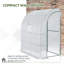 Outsunny Walk-In Lean to Wall Greenhouse 3 Tiers 200L x 100W x 215Hcm-797330359