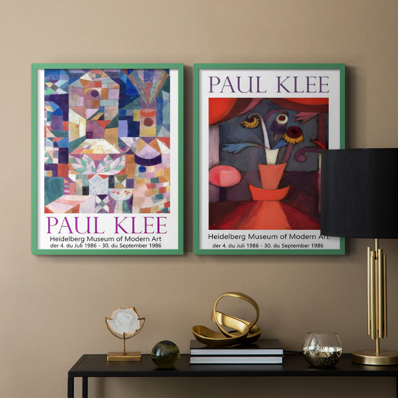 Klee Posters I-Premium, reproduction encadrée - prête à être accrochée - aucun clou requis - aucun clou requis, Gris