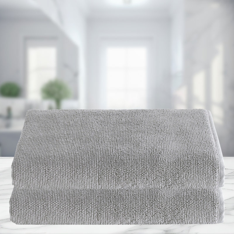 LERINS Turkish Cotton Bath Sheet, Silver